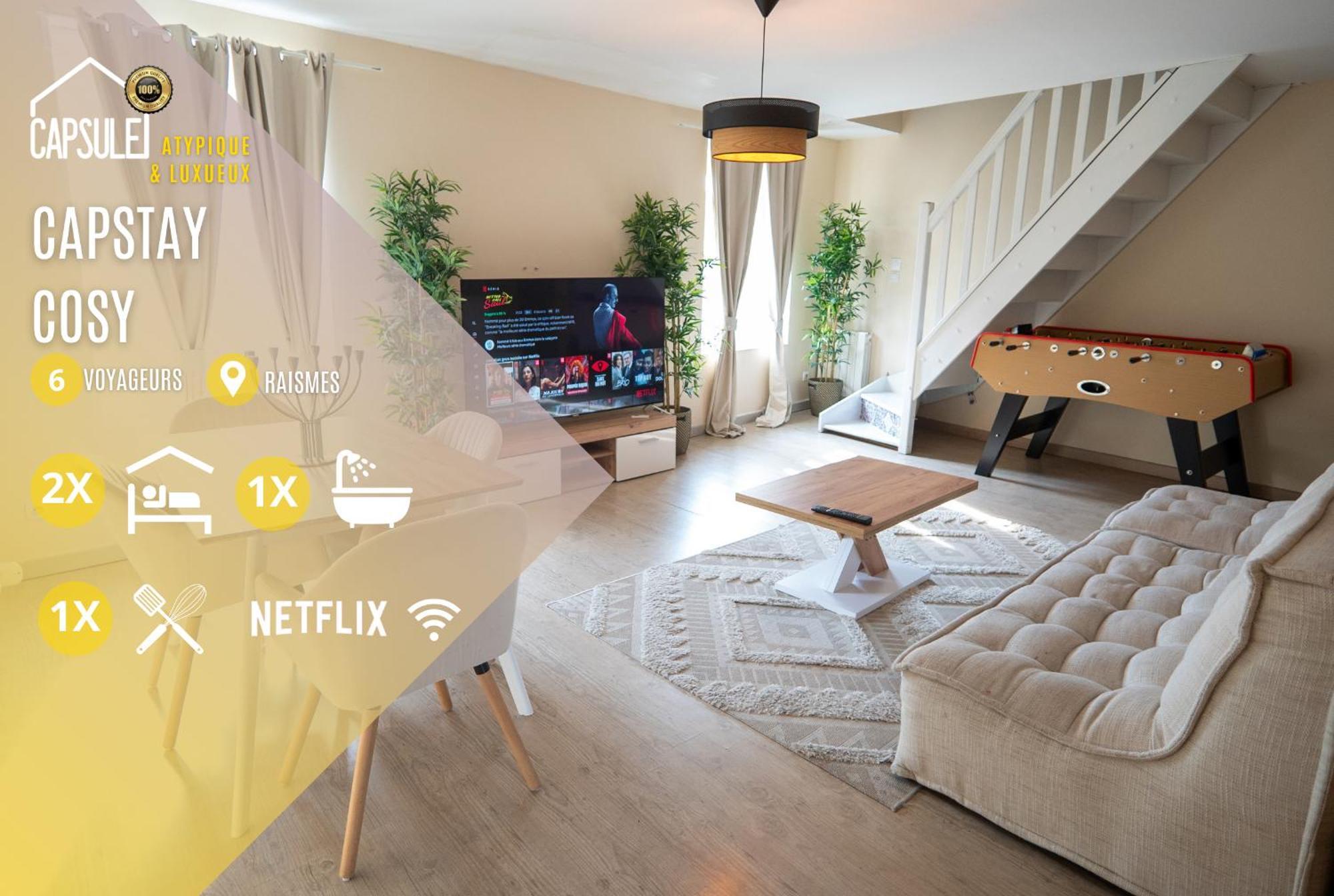 Capstay Cosy Centre 2 Chambres Babyfoot & Netflix Raismes Exterior photo